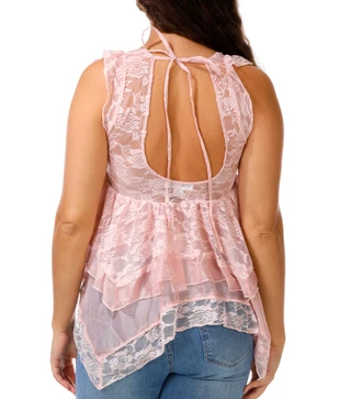 Thumbnail 4: Vigoss Juniors' Lace Sharkbite Babydoll Top 