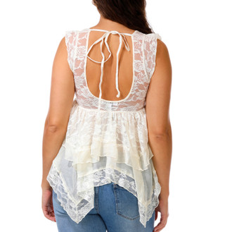 Thumbnail 2: Vigoss Juniors' Lace Sharkbite Babydoll Top 