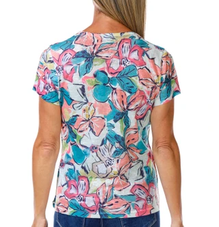 Thumbnail 3: Milano Women's Short Sleeve Slub Crewneck Top 