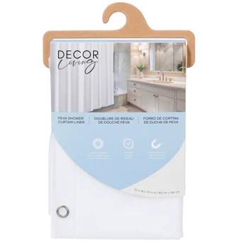Thumbnail 1: Decor Living Embossed Diamond Shower Curtain Liner 