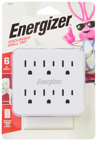Thumbnail 1: Energizer 6-Outlet Grounded Wall Tap 
