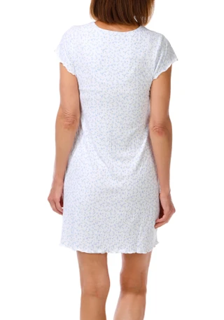 Thumbnail 2: Laura Ashley Women's Rib Knit Henley Sleepshirt 