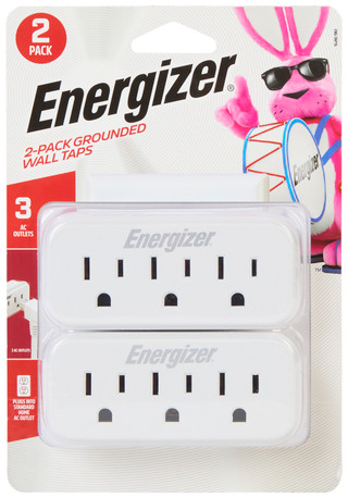 Thumbnail 1: Energizer 2-Pack 3-Outlet Grounded Wall Taps 