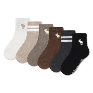Thumbnail 1: Abercrombie & Fitch Boys' 6-Pair Crew Socks 
