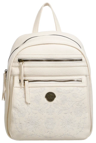 Thumbnail 2: White Mountain Dallas Floral Embossed Backpack 