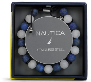 Thumbnail 1: Nautica Men's Simulated Stone Bracelet 