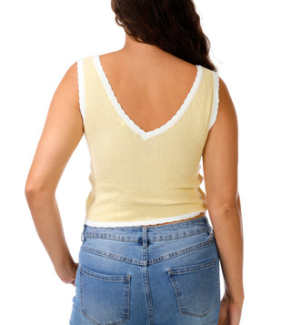 Thumbnail 2: LUSH Juniors' Sleeveless Bow V-Neck Top 