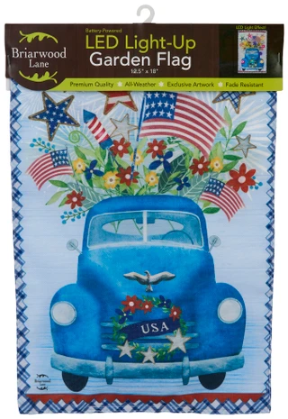 Thumbnail 1: BRIARWOOD LED Light-Up Truck Garden Flag 