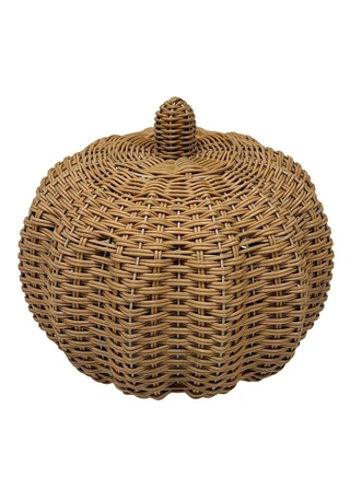 Thumbnail 2: Autumn Gathering  12" Woven Pumpkin Tabletop Decor 