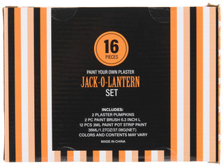 Thumbnail 2: Deejay Home Designs Halloween Paint Your Own Jack-o-lantern Set 
