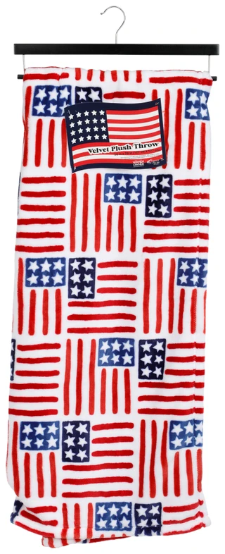 Thumbnail 1: SUNYIN Painterly Flags Velvet Plush Throw 