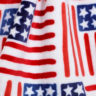 Thumbnail 3: SUNYIN Painterly Flags Velvet Plush Throw 