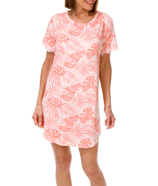 Thumbnail 1: FLORA Women's Short Sleeve Nightshirt 