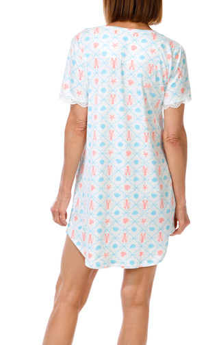 Thumbnail 3: FLORA Women's Short Sleeve Nightshirt 