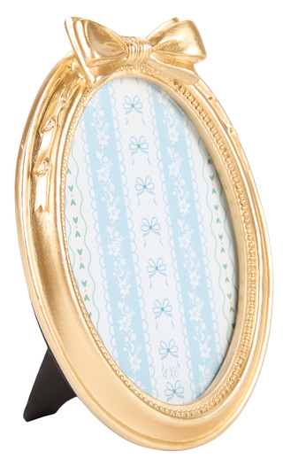 Thumbnail 1: ENCHANTE 4x6 Oval Bow Photo Frame 
