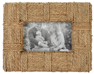 Thumbnail 1: Mud Pie 4 x 6 Seagrass Photo Frame 