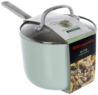 Thumbnail 2: KitchenAid Hard Anodized Ceramic Covered Saucepan 