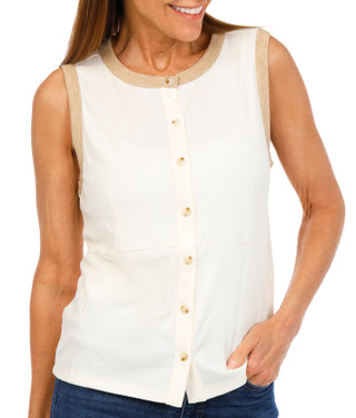 Thumbnail 2: BUNULU Women's Colorblock Button Down Top 