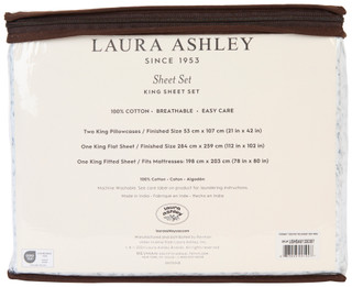 Thumbnail 2: Laura Ashley Tierney 4-Piece King Sheet Set 