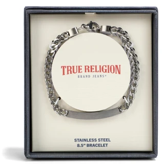 Thumbnail 1: True Religion Men's Stainless Steel Bar Link Bracelet 