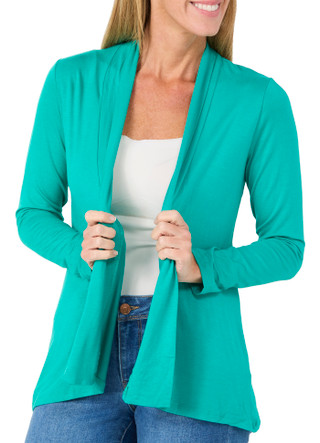 Thumbnail 2: Ny Collection Women's 3Q Sleeve Jersey Knit Cardigan 