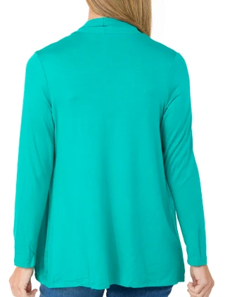 Thumbnail 3: Ny Collection Women's 3Q Sleeve Jersey Knit Cardigan 