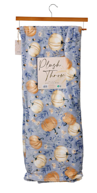 Thumbnail 3: ARTISAN 34 50x70 Pumpkin Harvest Throw Blanket 