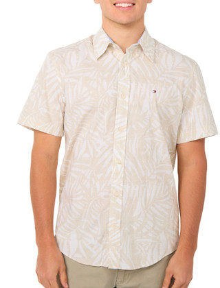 Thumbnail 1: Tommy Hilfiger Men's Short Sleeve Palm Button-Front Shirt 