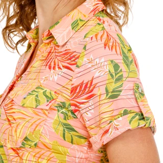 Thumbnail 4: Coral Bay Women's Petite Short Sleeve Button Placket Top 