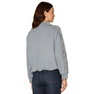 Thumbnail 3: Democracy Women's Mock Neck Bubble Hem Top 