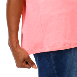 Thumbnail 4: Coral Bay Plus Short Sleeve Embroidered Floral Top 