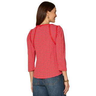 Thumbnail 2: Democracy Women's 3Q Boat Neck Top 