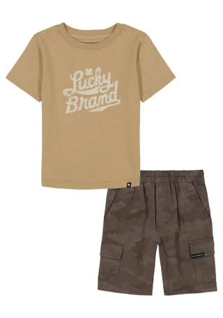 Thumbnail 1: Lucky Brand Little Boys' Cargo Short Set 
