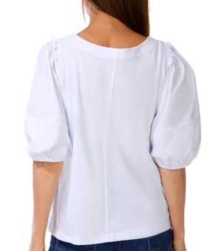Thumbnail 3: Kathy Ireland Women's Short Puff Sleeve Top 