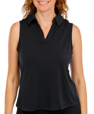 Thumbnail 1: STELLA + GINGER Women's Sleeveless Polo Top 