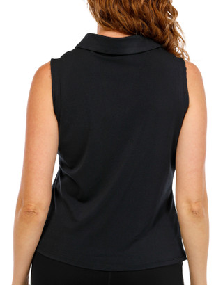 Thumbnail 3: STELLA + GINGER Women's Sleeveless Polo Top 