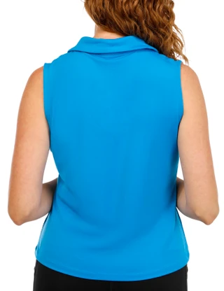 Thumbnail 2: STELLA + GINGER Women's Sleeveless Polo Top 