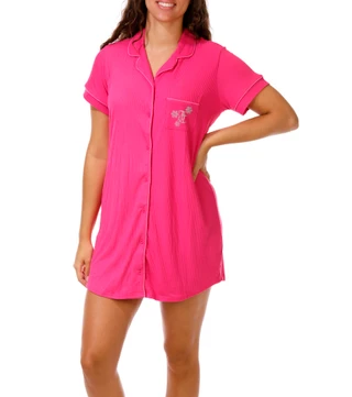 Thumbnail 1: Juicy Couture Juniors' Short Sleeve Ribbed Sleepshirt 