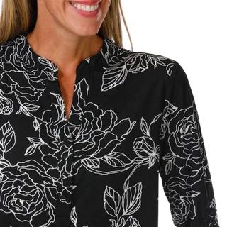 Thumbnail 2: SECONDARY Women's 3/4 Sleeve Mandarin Neck Top 