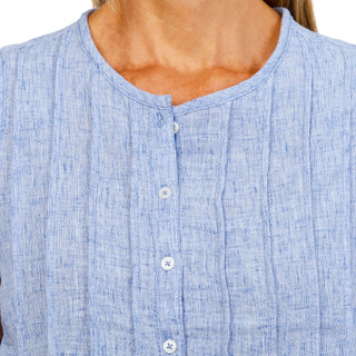 Thumbnail 3: MAX STUDIO Women's Sleeveless Pleated Button-Front Blouse 
