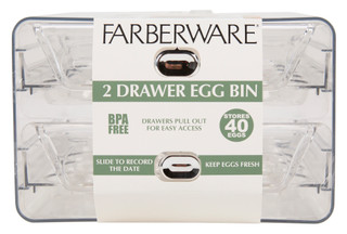 Thumbnail 2: Farberware 40-Count 2-Drawer Egg Bin 