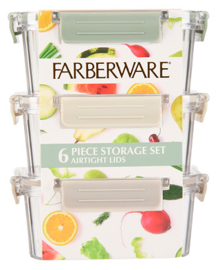 Thumbnail 1: Farberware Rectangle Food Storage Container Set of 3 
