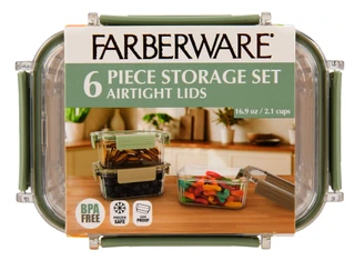 Thumbnail 2: Farberware Rectangle Food Storage Container Set of 3 
