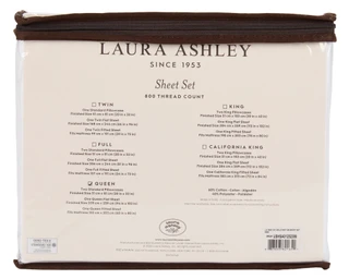 Thumbnail 2: Laura Ashley 4-Piece 800 Thread Count Sheet Set 