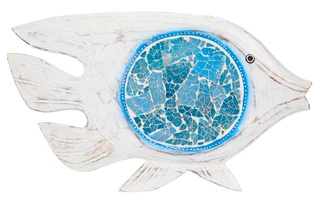 Thumbnail 2: JD YEATTS Wood Mosaic Fish Accent 