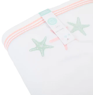 Thumbnail 2: Caro Home Starfish Coast Embroidered Bath Towel 