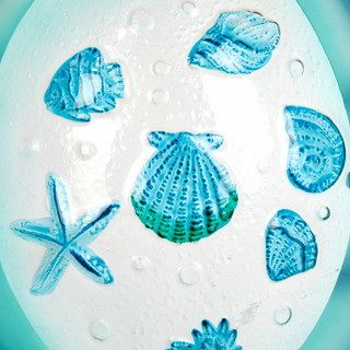 Thumbnail 5: Chesapeake Bay 20 in Metal Glass Inlay Turtle Wall Decor 