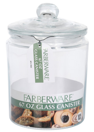 Thumbnail 1: Farberware Glass Canister with Glass Lid 