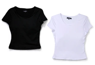 Thumbnail 1: Sugar Kiss Juniors' Short Sleeve Baby Tee 2-Pack 