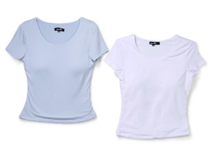 Thumbnail 1: Sugar Kiss Juniors' Short Sleeve Baby Tee 2-Pack 